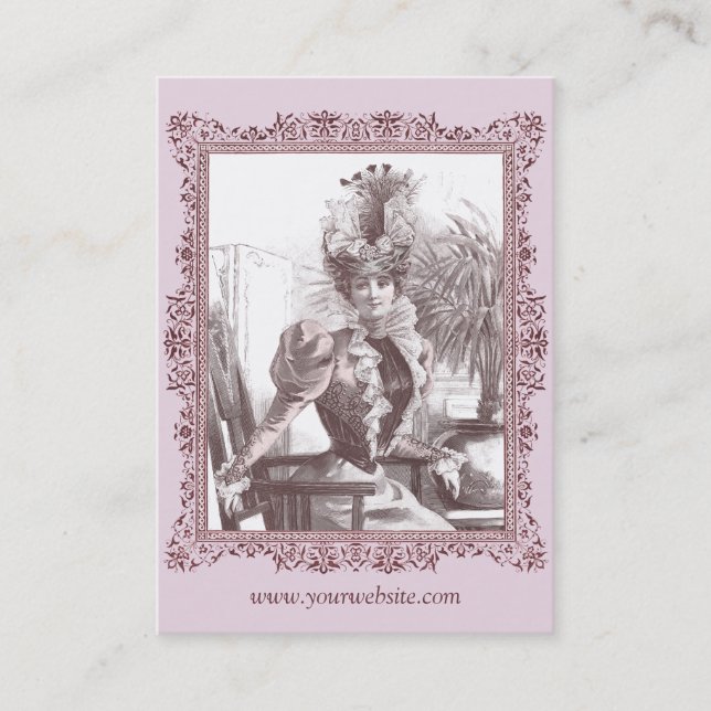 Art Nouveau Diva - Gorgeous Vintage Business Cards (Front)