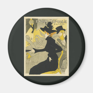 Art Nouveau, Divan Japonais by Toulouse Lautrec Magnet