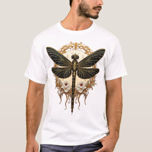 Art Nouveau Dragonfly Elegant Steampunk T-Shirt