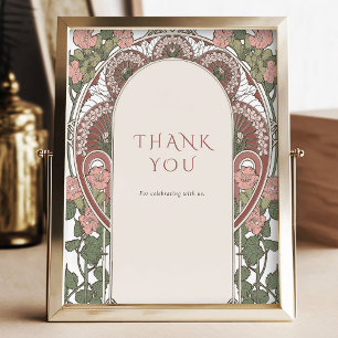 Art Nouveau Editable Colours Vintage Sign