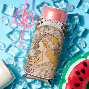 Art Nouveau Elegance - Alphonse Mucha's Zodiaque Seltzer Can Cooler