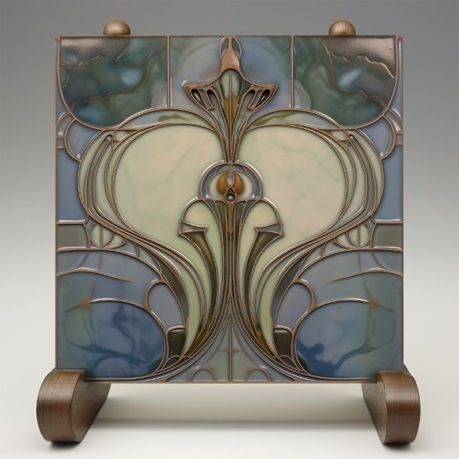 Art Nouveau Elegance Jade Bronze Tile (Creator Uploaded)