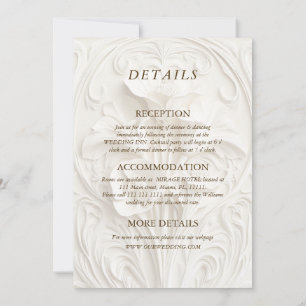 Art Nouveau Elegant Floral All in one Wedding Invitation