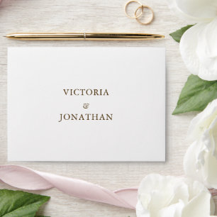 Art Nouveau Elegant Floral Wedding Envelope