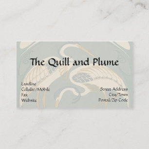 Art Nouveau Elegant Herons Business Card