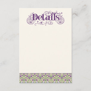 Art Nouveau Elegant Lovebirds Light Yellow Enclosure Card