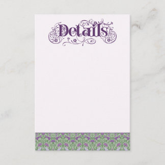 Art Nouveau Elegant Lovebirds Lilac Enclosure Card
