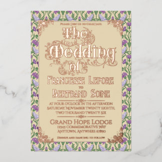 Art Nouveau Elegant Lovebirds Vintage Yellow 