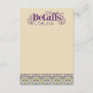 Art Nouveau Elegant Lovebirds Vintage Yellow Enclosure Card