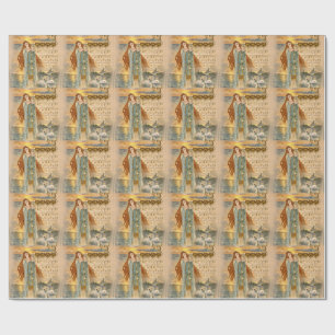Art Nouveau Elsa Lohengrin Poster with Swans  Wrapping Paper