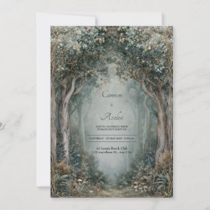 Art Nouveau Enchanted Forest Wedding Invitation