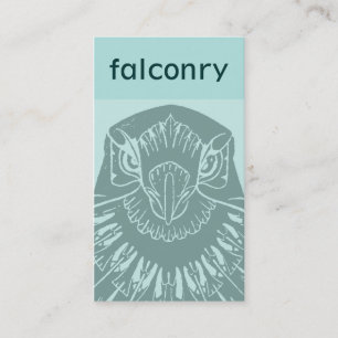 Art Nouveau Falcon Business Card - Teal