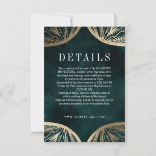 Art Nouveau faux gold DETAILS insert card
