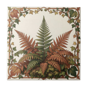Art Nouveau Fern Ivy Botanical Tile