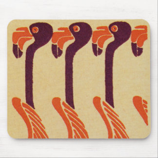 Art Nouveau Flamingos - Mousepad