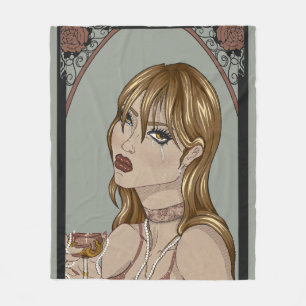 Art Nouveau Fleece Blanket