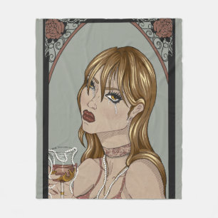 Art Nouveau Fleece Blanket