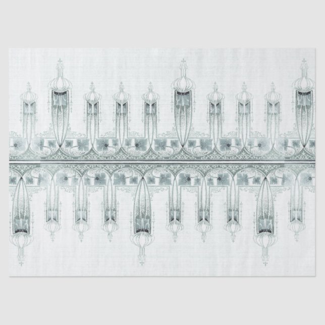 Art Nouveau Fleur de Lis Floral Tissue Paper (Front)