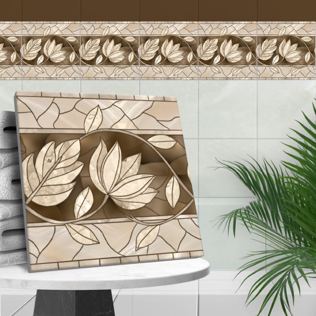 Art Nouveau Floral border ornament  Tile (Creator Uploaded)