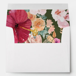 Art Nouveau Floral Calligraphy Addressed Envelope