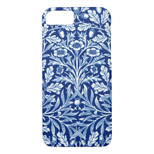 Art Nouveau Floral Damask, Cobalt Blue and White Case-Mate iPhone Case