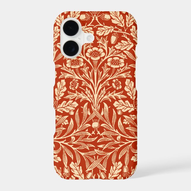 Art Nouveau Floral Damask, Mandarin Orange (Back)