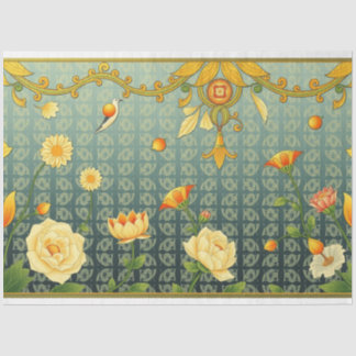Art Nouveau Floral Decoupage Tissue Paper