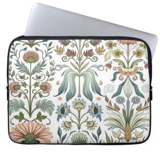 Art Nouveau Floral Design 402 flowers Laptop Sleeve