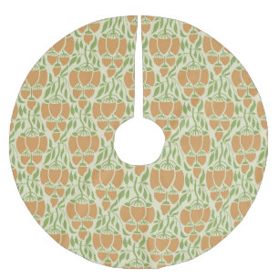 Art Nouveau: Floral Elegance Brushed Polyester Tree Skirt