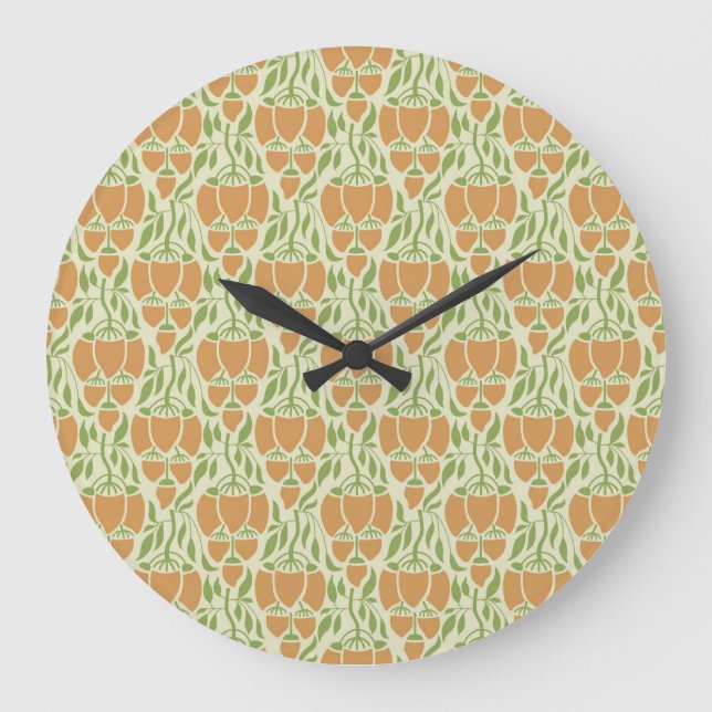 Art Nouveau: Floral Elegance Large Clock (Front)