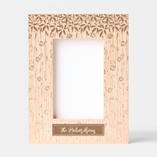 Art Nouveau Floral Family  Etched Frames