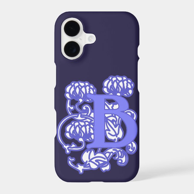 Art  Nouveau Floral Letter B iPhone / iPad case (Back)