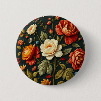 Art Nouveau Floral - Live life in full bloom 6 Cm Round Badge