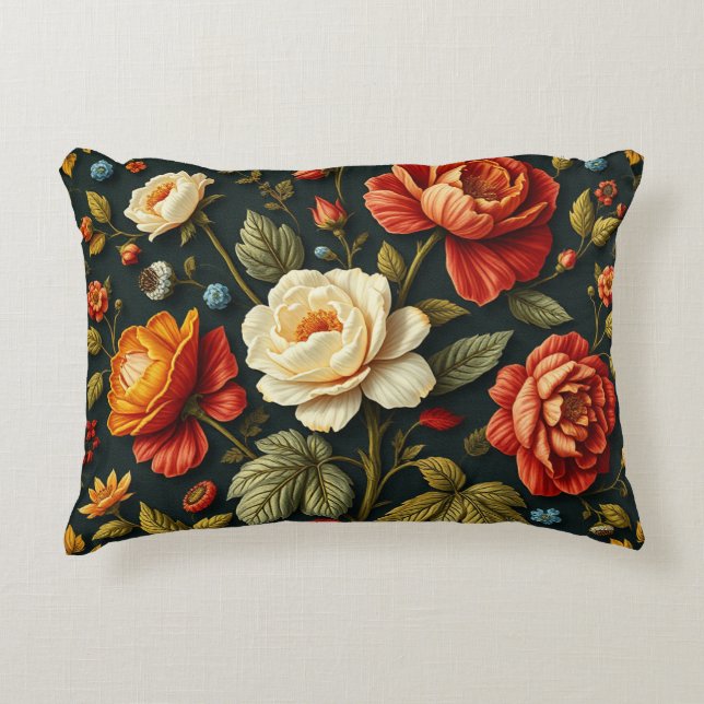 Art Nouveau Floral   - Live life in full bloom  Decorative Cushion (Front)
