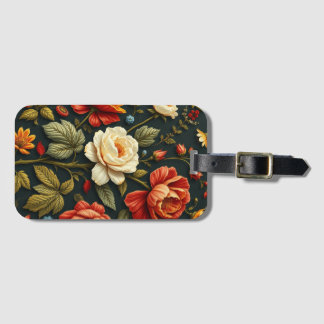Art Nouveau Floral   - Live life in full bloom  Luggage Tag