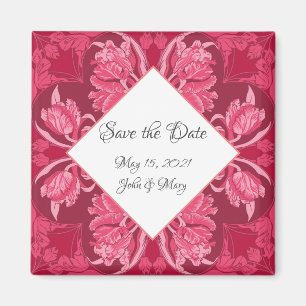 Art Nouveau Floral Magnet to "Save the Date!"