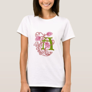 Art Nouveau Floral monogram A T-Shirt