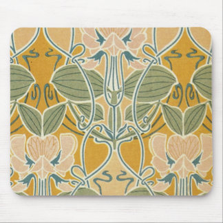 Art Nouveau Floral Mouse Pad