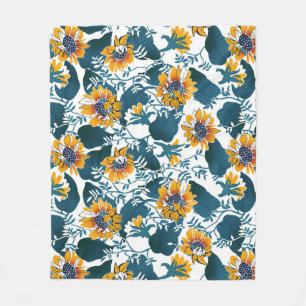 Art Nouveau, floral pattern. Fleece Blanket