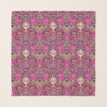 Art Nouveau Floral, Plum, Beige and Deep Purple Scarf<br><div class="desc">Square scarf in a vintage William Morris,  Art Nouveau,  floral print of honeysuckle vines and carnations,  digitally enhanced and coloured,  in plum,  beige,  tan and cream,  on a deep aubergine purple background</div>