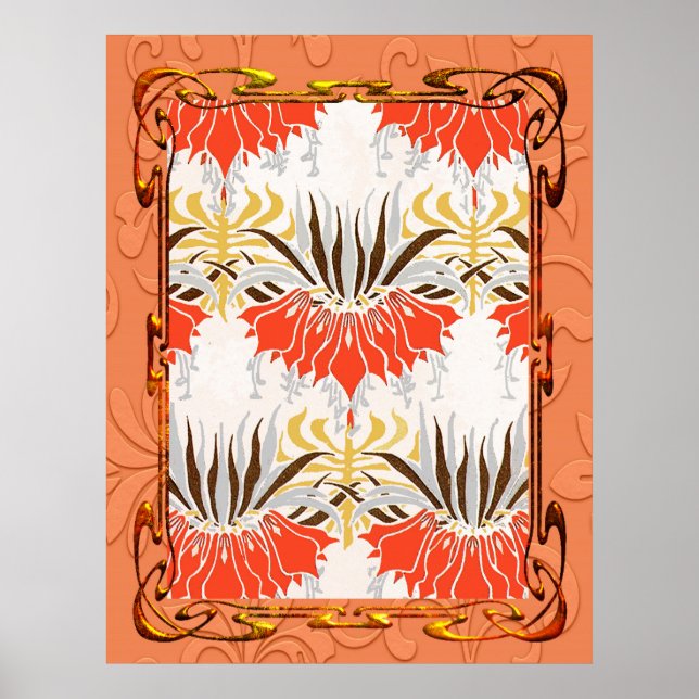 Art Nouveau Floral Poster (Front)