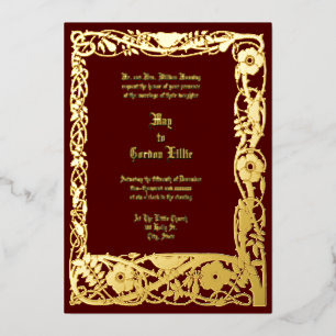 Art Nouveau Floral Vine Border By Lilien Wedding