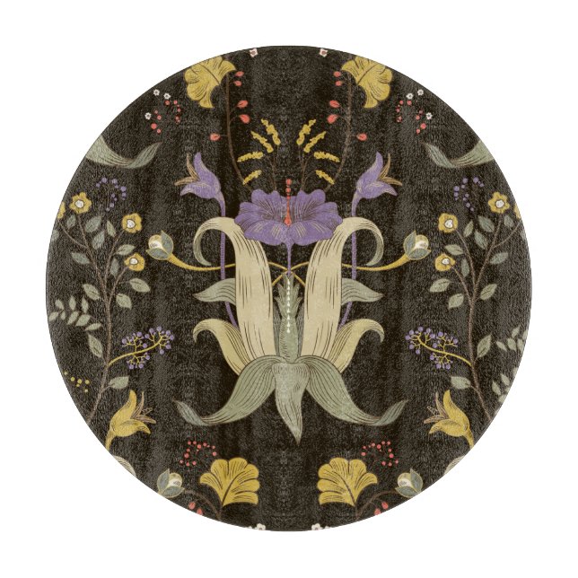 Art Nouveau Floral: Vintage Pattern Cutting Board (Front)