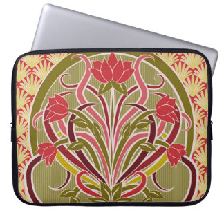 Art Nouveau floral wallpaper. Laptop Sleeve