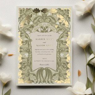 Art Nouveau Floral Wedding in Warm Earth Tones