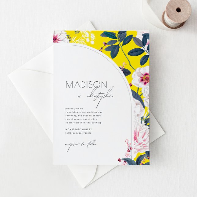 Art Nouveau Floral Wedding Invitation (Creator Uploaded)