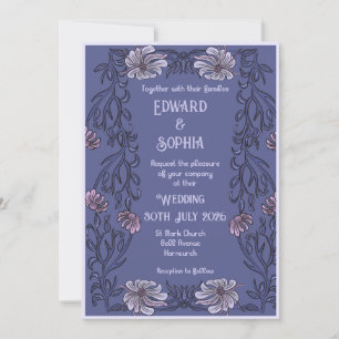 Art Nouveau floral - Wedding Invitation