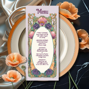 Art Nouveau Floral Wedding Menu