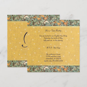 Art Nouveau Flower Botanical Dinner Invitations
