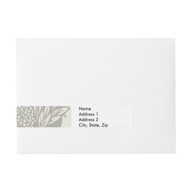 Art Nouveau Flower Floral minimalism Wraparound Address Label (Front)
